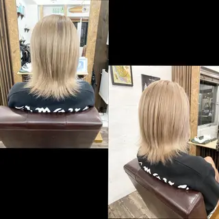 ミディアム カラー ✯カラー&編み込み エクステ✯池田智博✯のヘアスタイル