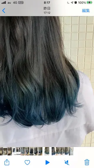 セミロング カラー 横浜似合わせ顔まわり カット／長谷川のヘアスタイル
