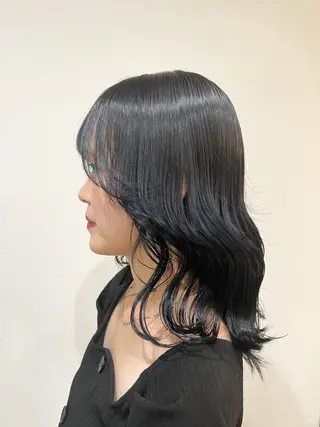 ミディアム カラー 和夢/メンズカット/ パーマ/ハイトーンのヘアスタイル