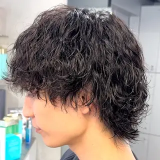 ミディアム パーマ ヘアアレンジ メンズ fifth 石川 凪のヘアスタイル