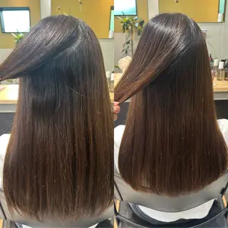 ロング パーマ hub hair レイヤー/透明感のヘアスタイル