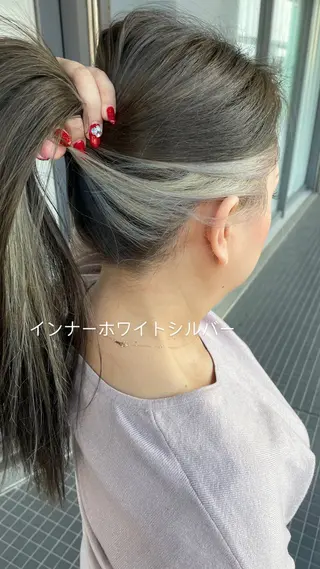セミロング マツモト カケルのヘアスタイル