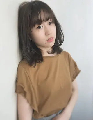 ミディアム ブリーチ毛でもできる 髪質改善縮毛MIHOのヘアスタイル