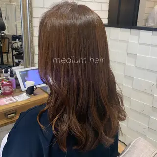 ミディアム カラー ヘアアレンジ 似合わせカット得意 💛RENA💛のヘアスタイル
