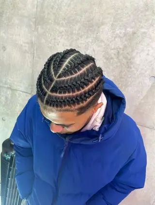 ショート ヘアアレンジ メンズ HONEY TRAP!所属・HARURU🪮✨ ブレイズ海外ヘアのヘアスタイル