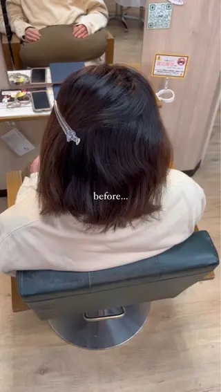 ミディアム カラー MAHIRU🤍 艶髪・ストレート🫧のヘアスタイル