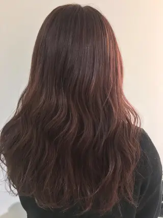 セミロング カラー 縮毛矯正クロスパーマ 益子達也のヘアスタイル