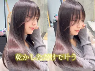 セミロング 福岡縮毛矯正✨️ ストレート 向井和輝のヘアスタイル