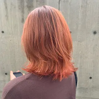 ミディアム カラー 金田 ありさのヘアスタイル