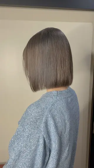 ミディアム カラー 似合わせベージュ 🍯ayumi🍯のヘアスタイル