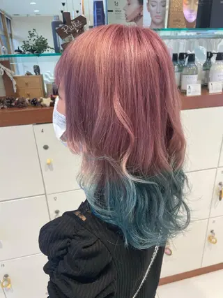 ミディアム カラー ヘアアレンジ like みやびのヘアスタイル