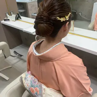 セミロング ヘアアレンジ 坂本 沙也加のヘアスタイル