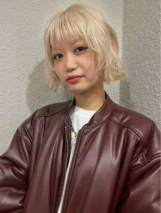 ショート カラー alu/心斎橋大阪 ボブ/ブリーチなしのヘアスタイル
