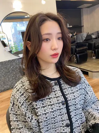 ミディアム カラー 似合わせレイヤー 🇰🇷荒木洋文のヘアスタイル