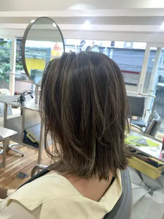 ミディアム カラー Reb_keiji 👑小倉圭司のヘアスタイル