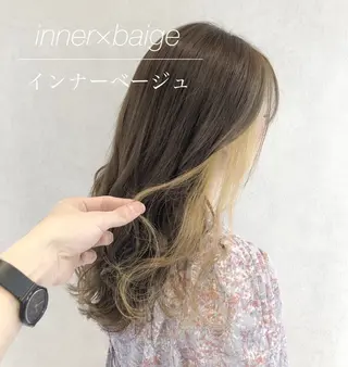 セミロング カラー 🦋シールエクステ /韓国/リアラ🦋のヘアスタイル