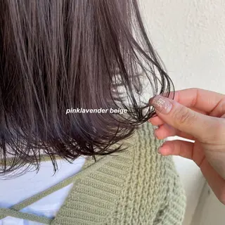 セミロング カラー レイヤーカット 韓国ヘアayameのヘアスタイル