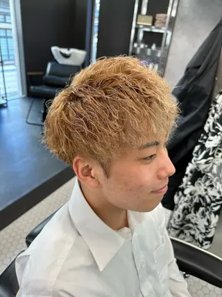 ミディアム カラー パーマ メンズ メンズ専門美容室 /久徳大輝のヘアスタイル