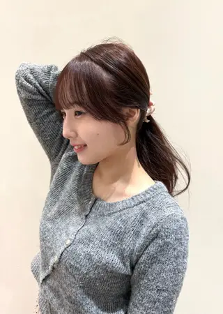 ロング カラー 顔周り/レイヤー カット🎀ヒラバルのヘアスタイル