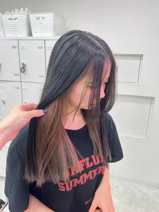 ロング カラー 💖似合わせカラー レイヤー💖縮毛矯正のヘアスタイル