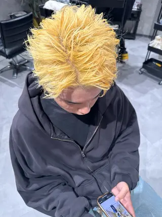 ショート カラー ヘアアレンジ メンズ メンズヘア静岡 ✂︎Ryuheiのヘアスタイル