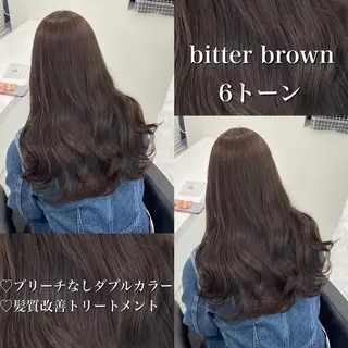 カラー 🤍ブリーチなし ブラウンhimi🤍のヘアスタイル
