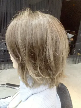 ミディアム セミロング カラー パーマ SUNNY GRACEのヘアスタイル