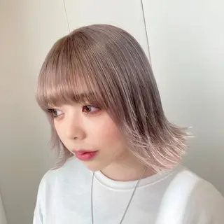 ショート カラー ハイトーン×レイヤー ／遠藤将太のヘアスタイル