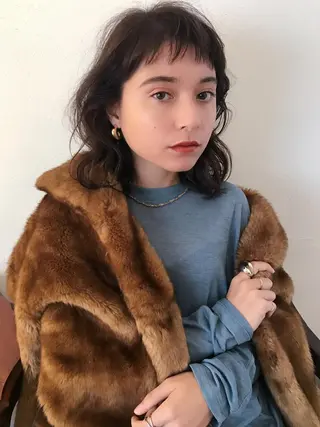 ミディアム カラー enne /YUI🥣のヘアスタイル