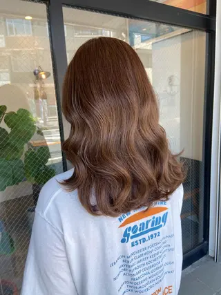 セミロング 柏韓国ヘア 白石芽衣のヘアスタイル