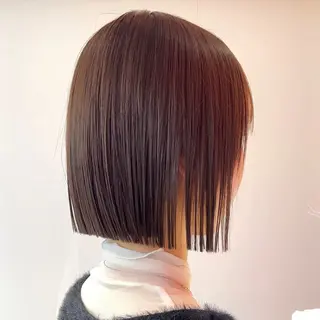 ショート カラー 莉乃/縮毛矯正/髪質 改善/艶カラーのヘアスタイル