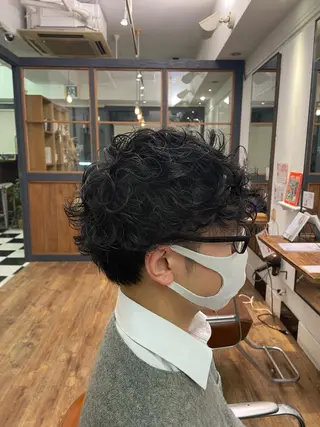 パーマ メンズ 川上拓真 ✂︎学芸大学のヘアスタイル