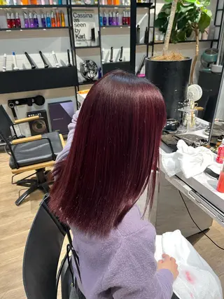 ミディアム カラー 柳原 沙耶のヘアスタイル
