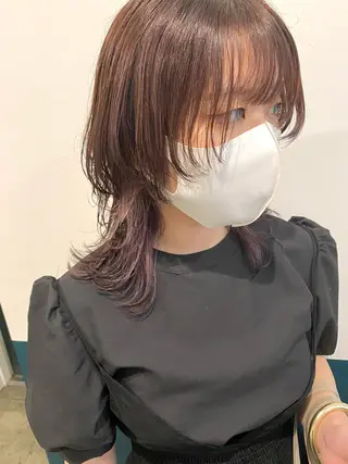 セミロング 武内 凌レイヤーカット🐺のヘアスタイル