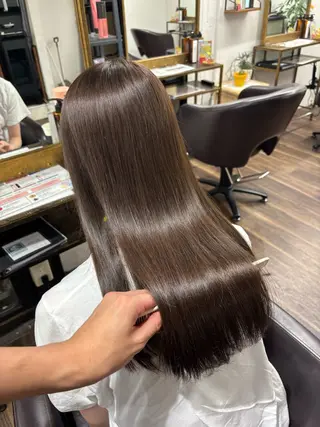 ロング カラー 🧸赤み消し🐾 ラベンダ/ミルクティのヘアスタイル