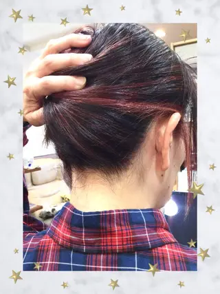セミロング カラー Annon プライベートサロンのヘアスタイル