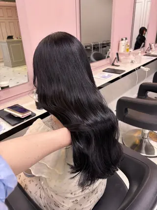ロング カラー 💙ハイトーン韓国風 色白ヘア💙manaのヘアスタイル