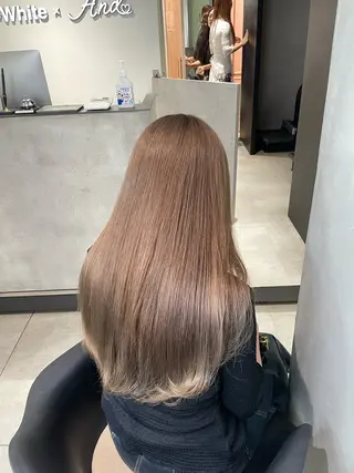 カラー offwhite Nano🪩🧡のヘアスタイル