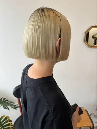 ミディアム ボブレイヤー募集中 出島　凜平のヘアスタイル