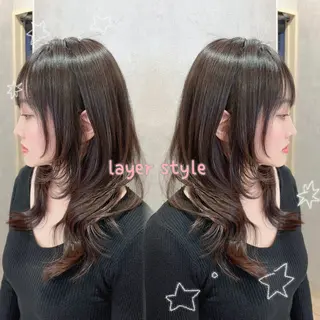 セミロング ✨レイヤー/ブリーチ /艶カラー✨NOAのヘアスタイル