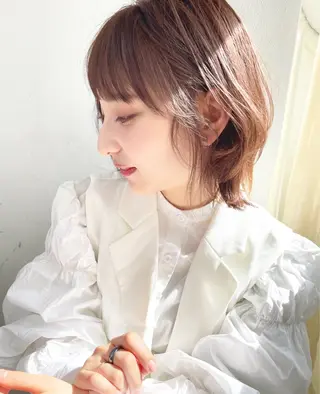 セミロング 石川 理恵のヘアスタイル