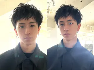 ショート メンズ センターパート職人 柏/メンズ/ ハルキのヘアスタイル
