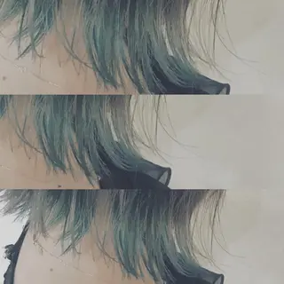 ショート カラー パーマ ヘアアレンジ 推し活専用 【派手髪】飯野ゆかりのヘアスタイル