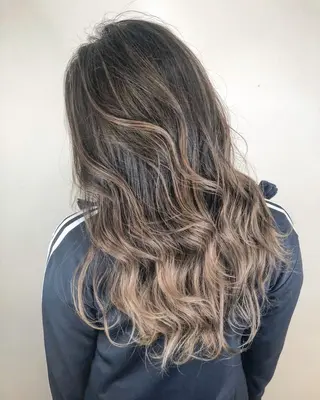 セミロング カラー 大橋 輝久のヘアスタイル