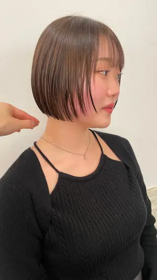 ショート 抜け感ボブ×パーマ ｜kazaneのヘアスタイル