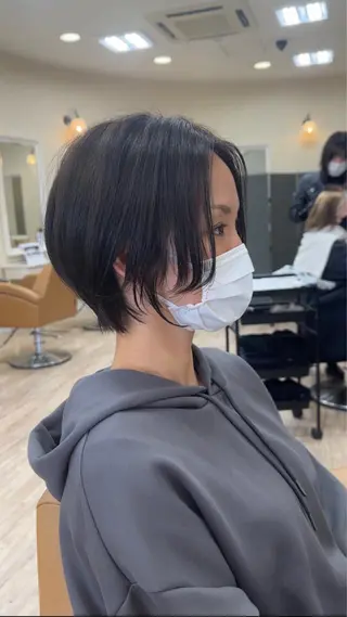 ショート カラー パーマ KAKKY/ショート レイヤー/千種/池下のヘアスタイル