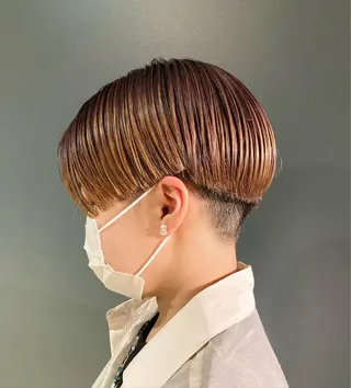 ショート カラー スキバサミを使わない カット🌼唯🌼のヘアスタイル