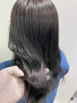 セミロング カラー パーマ ヘアアレンジ ネイル マツエク・マツパ 韓国風ベージュ🤎 赤みなし🌿横浜🤎のヘアスタイル