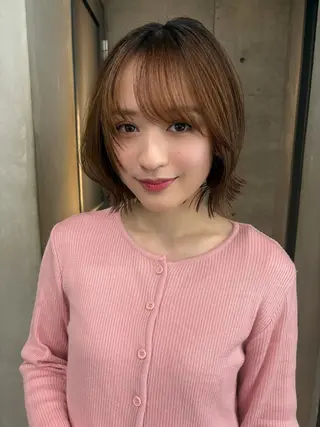 ショート カラー レイヤー/柔色 カラー/SAkiのヘアスタイル