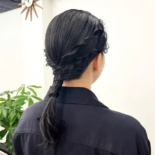 セミロング カラー ヘアアレンジ HIROKO / 透明感暖色カラー🎀のヘアスタイル